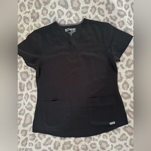 Grey's Anatomy Black Scrub Top